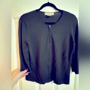 VINTAGE Jones New York Zip Up Sweater 80’s 90’s Work Wear Date Night Jackie O